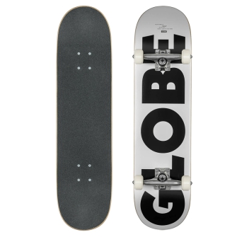 GLOBE SKATEBOARD G0 FUBAR 8.0" SKATE COMPLETO WHITE BLACK