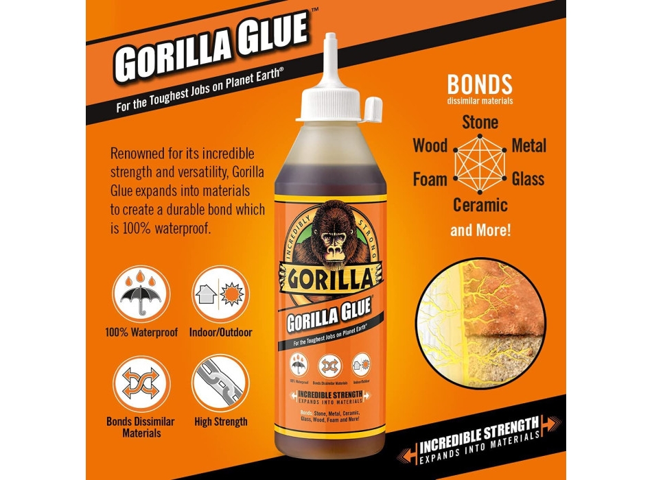 GORILLA GLUE COLLA PER RIPARAZIONI TAVOLE SOFT 250ML