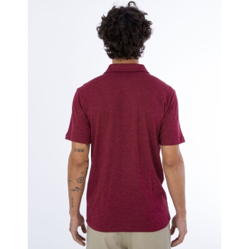 HURLEY ACE VISTA POLO MANICA CORTA TRUE RED HEATHER
