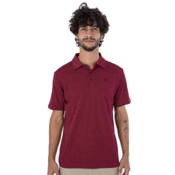 HURLEY ACE VISTA POLO MANICA CORTA TRUE RED HEATHER