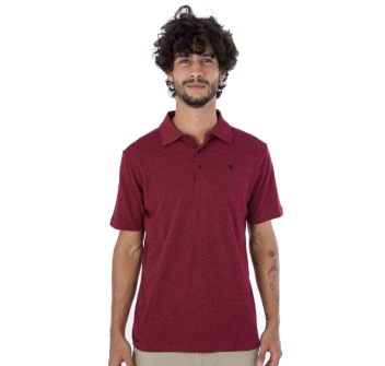 HURLEY ACE VISTA POLO MANICA CORTA TRUE RED HEATHER