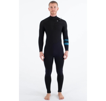 HURLEY ADVANT 4/3MM CHEST ZIP BLACK/BLUE MUTA INVERNALE UOMO