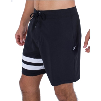 HURLEY BLOCK PARTY BOARDSHORTS 18' BLACK WHITE