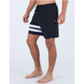 HURLEY BLOCK PARTY BOARDSHORTS 18' BLACK WHITE