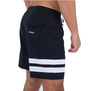 HURLEY BLOCK PARTY BOARDSHORTS 18' BLACK WHITE