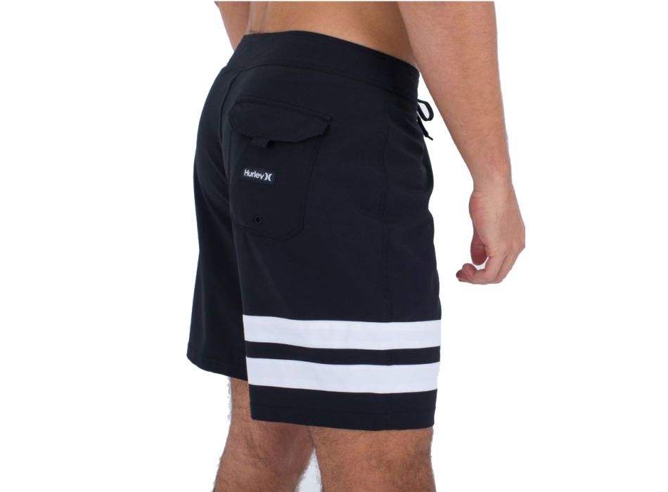 HURLEY BLOCK PARTY BOARDSHORTS 18' BLACK WHITE