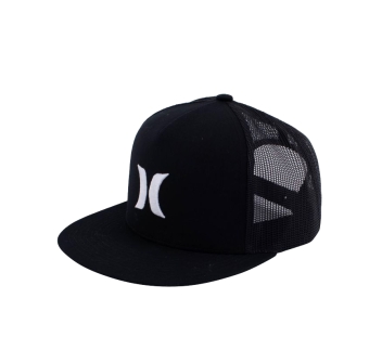 HURLEY ICON SOLID FLAT SNAPBACK CAPPELLINO BLACK