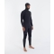 HURLEY PLUS 6/4 MM CON CAPPUCCIO CHEST ZIP BLACK MUTA INVERNALE UOMO