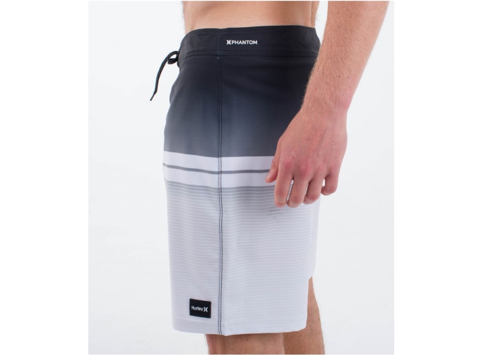 HURLEY PHANTOM ECO CLSSIC BOARDSHORTS 18' BLACK WHITE