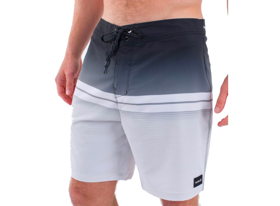 HURLEY PHANTOM ECO CLSSIC BOARDSHORTS 18' BLACK WHITE