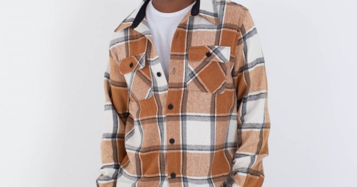 Hurley Maniche lunghe da uomo in flanella organica Portland, nero