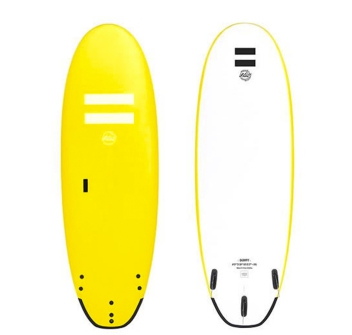 INDIO HARDCORE DUFFY 6'2" YELLOW SOFTBOARD