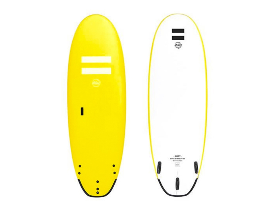 INDIO HARDCORE DUFFY 6'2" YELLOW SOFTBOARD