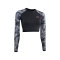ION RASHGUARD SHORTY LONG SLEEVE WOMEN BLACK FLOWERS