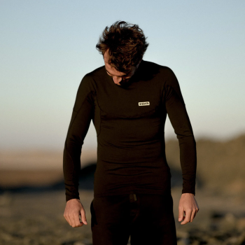 ION THERMO TOP LYCRA FELPATA MANICHE LUNGHE UOMO BLACK