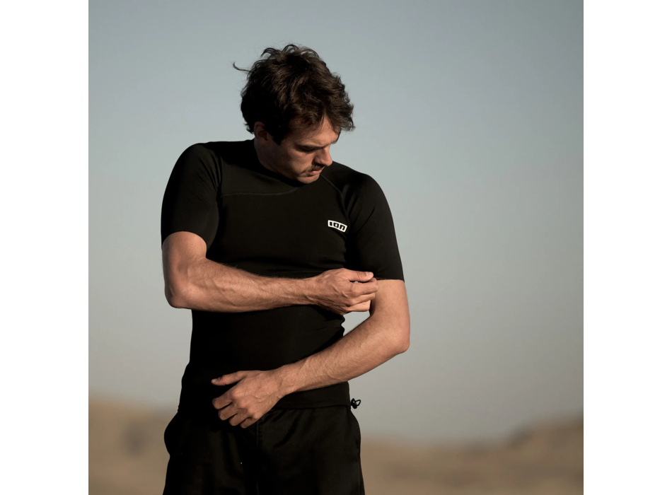 ION THERMO TOP LYCRA FELPATA MANICHE LUNGHE UOMO BLACK