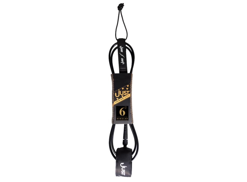 JUST LEASH REGULAR PREMIUM 6'0" BLACK 