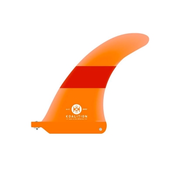 KOALITION 7'0" PINNA LONGBOARD SINGLE FIN CALIFORNIA CLASSIC STRIPE ORANGE