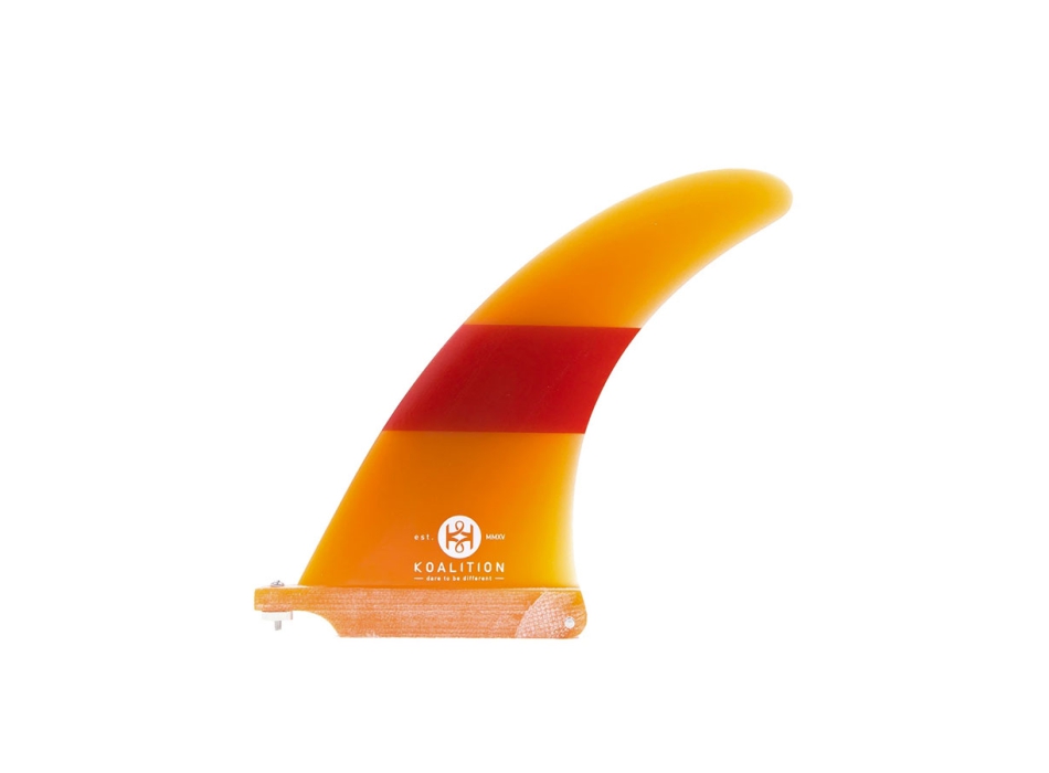 KOALITION 7.5" PINNA LONGBOARD SINGLE FIN CALIFORNIA CLASSIC ORANGE
