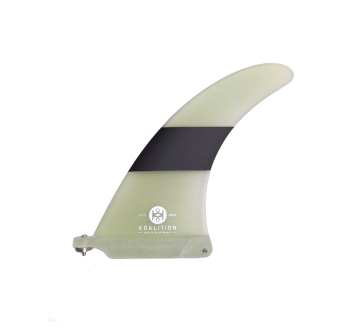 KOALITION 7'5" PINNA LONGBOARD SINGLE FIN CALIFORNIA CLASSIC STRIPE