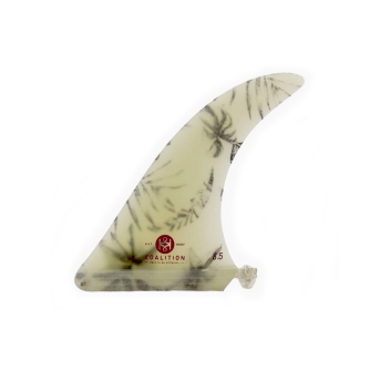 KOALITION 8.5" PINNA LONGBOARD SINGLE FIN TROPICAL LEAVES