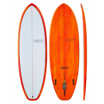MODERN SURFBOARDS 5'10" HIGHLINE PU FCSII 3 FIN FIRE