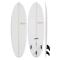 MODERN SURFBOARDS 5'10" HIGHLINE PU FCSII 3 FIN CLEAR