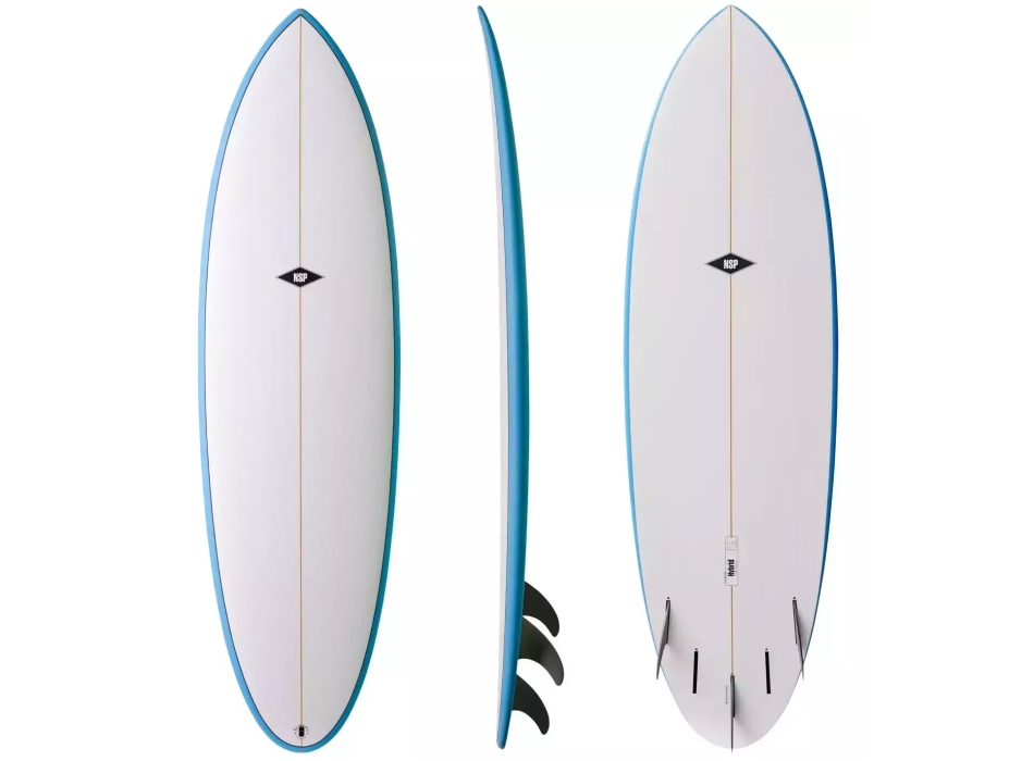 NSP SURFBOARDS 6'2" ELEMENTS HYBRID BLUE