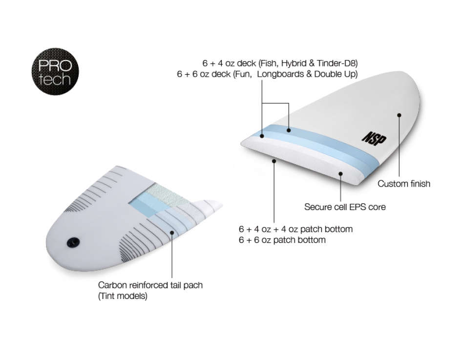 NSP SURFBOARDS 6'2" PROTECH TINDER D-8 OLIVE