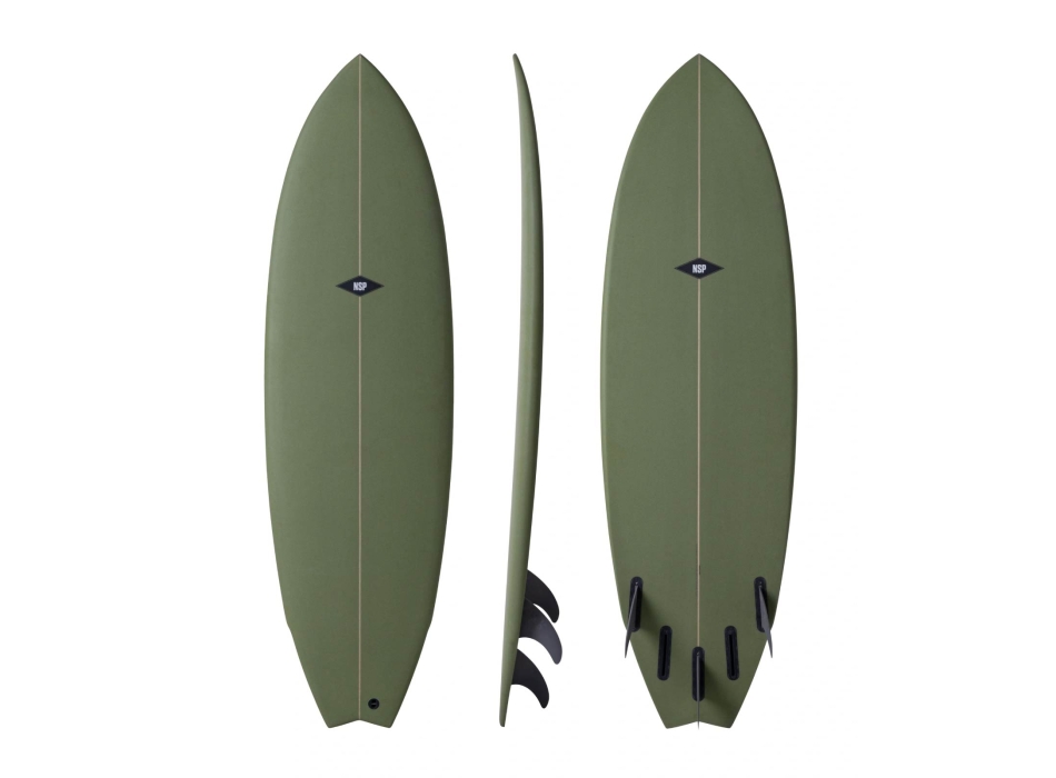 NSP SURFBOARDS 6'4" KINGFISH PU OLIVE