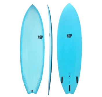 NSP SURFBOARDS PROTECH FISH 6'4" BLUE TINT