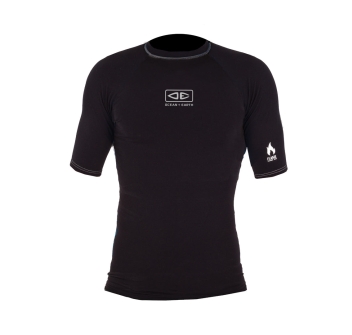 O&E LYCRA BOYS FLAME THERMO SURF MANICA CORTA RAGAZZI 8-16 ANNI BLACK
