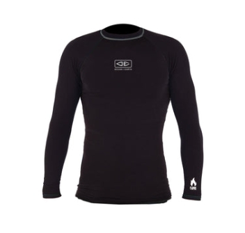 O&E LYCRA BOYS FLAME THERMO SURF MANICA LUNGA RAGAZZI 8-16 ANNI BLACK