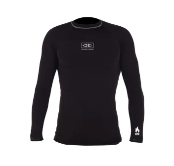 O&E LYCRA BOYS FLAME THERMO SURF MANICA LUNGA RAGAZZI 8-16 ANNI BLACK