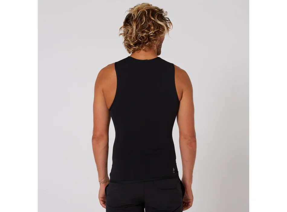 O&E LYCRA MEN FLAME THERMO SURF VEST CORPETTO BLACK