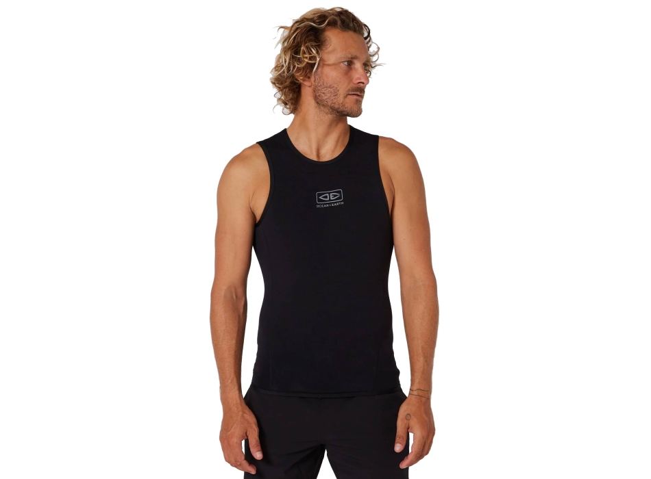 O&E LYCRA MEN FLAME THERMO SURF VEST CORPETTO BLACK