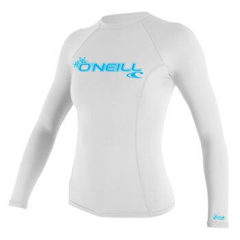 O'NEILL BASIC SKINS LYCRA 50+ MANICA LUNGA DONNA WHITE
