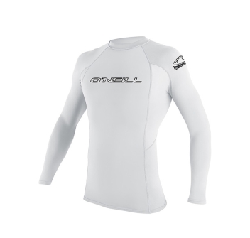 O'NEILL BASIC SKINS RASH GUARD LS LYCRA 50+ BAMBINO WHITE