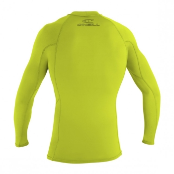 O'NEILL BASIC SKINS RASH GUARD LS LYCRA 50+ LIME