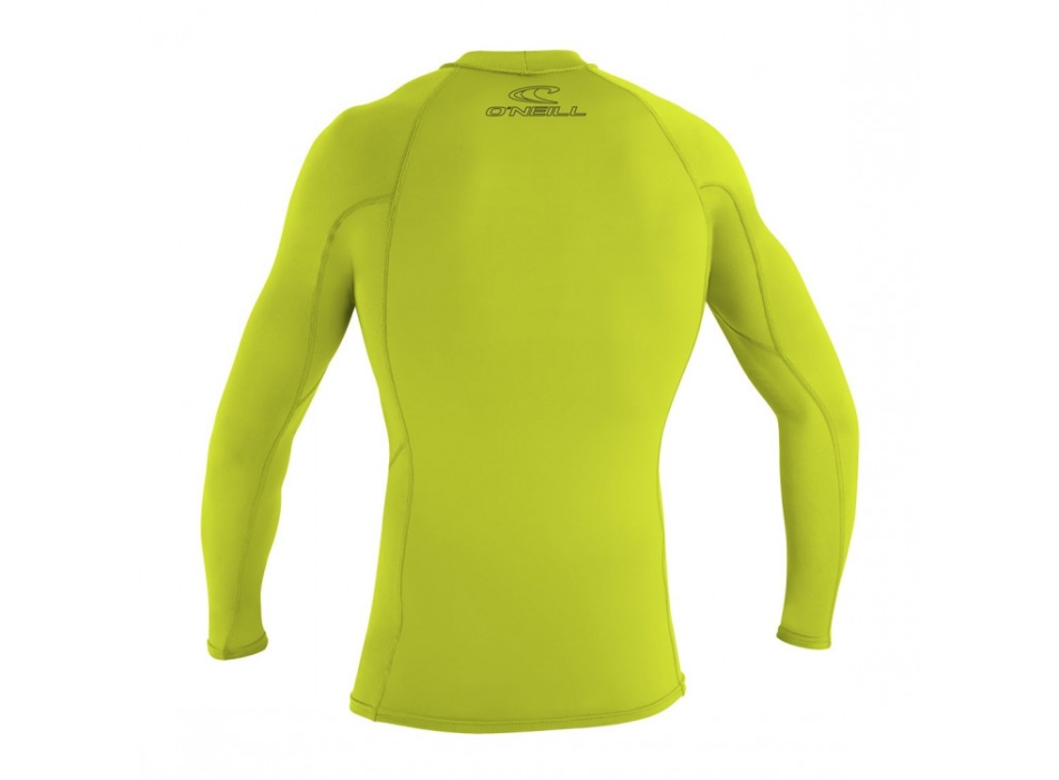 O'NEILL BASIC SKINS RASH GUARD LS LYCRA 50+ LIME