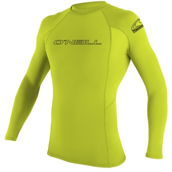 O'NEILL BASIC SKINS RASH GUARD LS LYCRA 50+ LIME