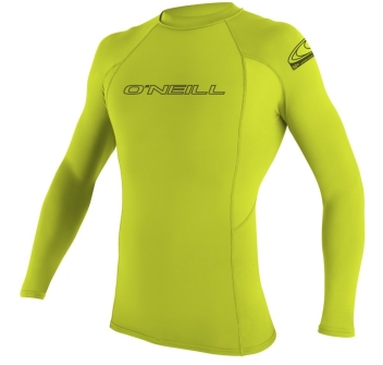 O'NEILL BASIC SKINS RASH GUARD LS LYCRA 50+ LIME