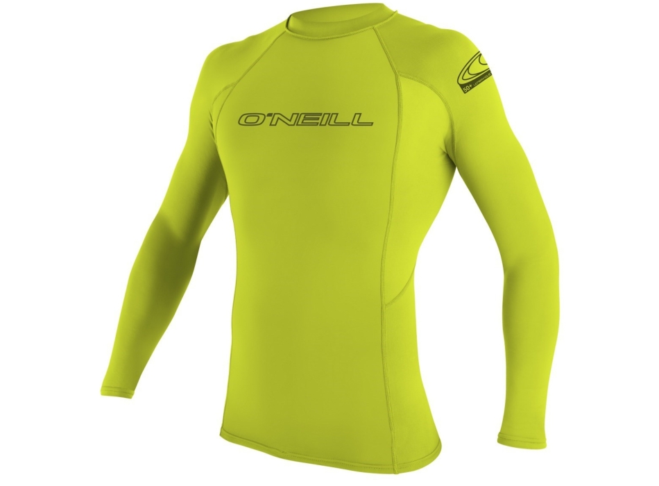 O'NEILL BASIC SKINS RASH GUARD LS LYCRA 50+ LIME