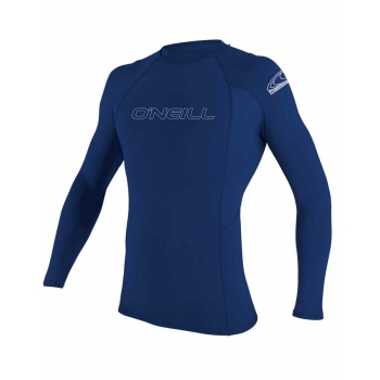 O'NEILL BASIC SKINS RASH GUARD LYCRA 50+ MANICA LUNGA NAVY