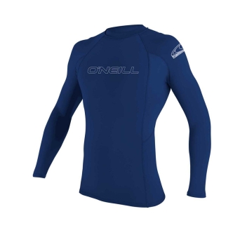 O'NEILL BASIC SKINS RASH GUARD LYCRA 50+ MANICA LUNGA NAVY