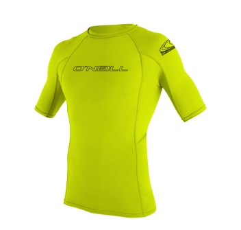 O'NEILL BASIC SKINS RASH GUARD SS LYCRA SPF50+ LIME