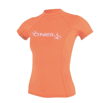 O'NEILL BASIC SKINS SUN SHIRT LYCRA 50+ MANICA CORTA LIGHT GRAPEFRUIT