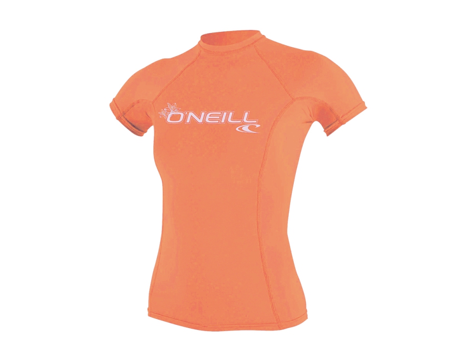 O'NEILL BASIC SKINS SUN SHIRT LYCRA 50+ MANICA CORTA LIGHT GRAPEFRUIT