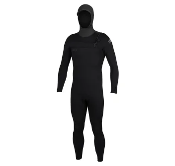 O'NEILL EPIC 6/4 MUTA INTERA FRONT ZIP CON CAPPUCCIO BLACK 