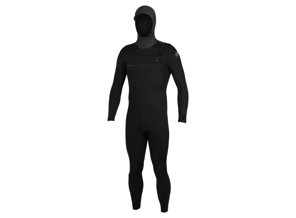 O'NEILL EPIC 6/4 MUTA INTERA FRONT ZIP CON CAPPUCCIO BLACK 